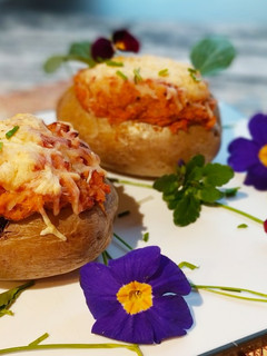 Una foto de 🌈Patatas Rellenas al Horno🌈 #Vegetarianfood o #veggyfood