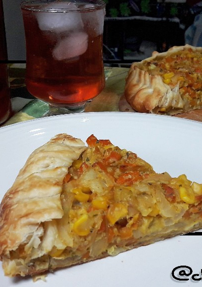 Una foto de Tarta vegetariana liviana y express
