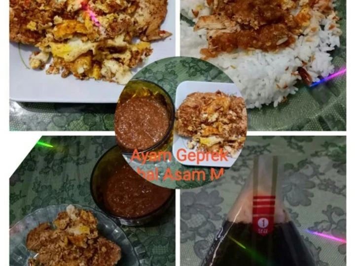 Cara Gampang Menyiapkan Resep  Ayam Geprek Sambal Asam Manis dan Onigiri Ayam Geprek yang Bisa Manjain Lidah, Bisa Manjain Lidah