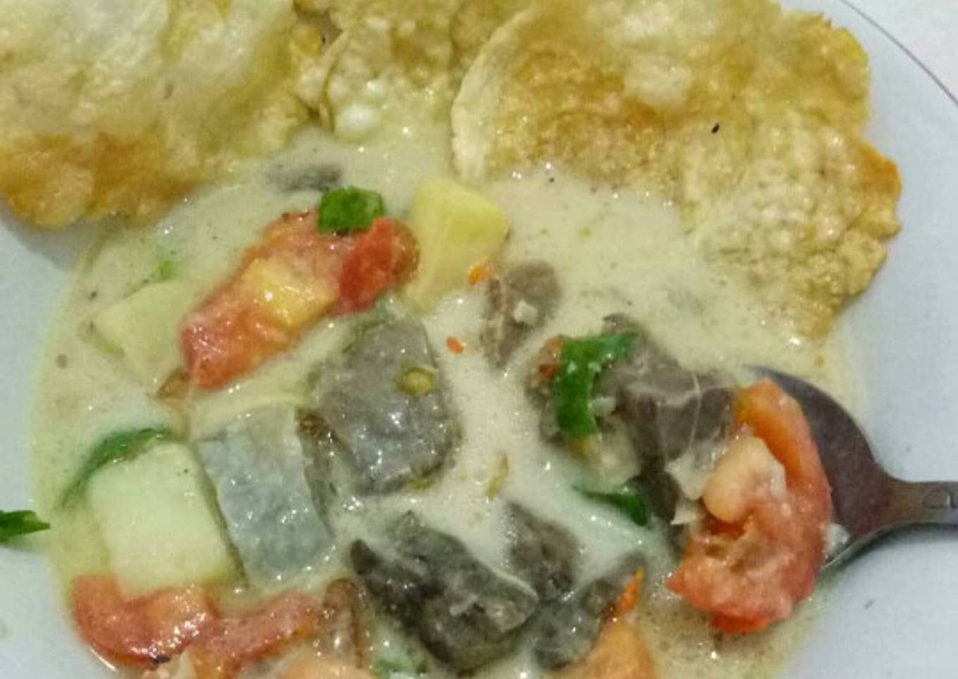 Soto Betawi Paru (Santan+susu)