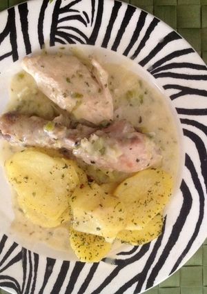 Una foto de Pollo al verdeo