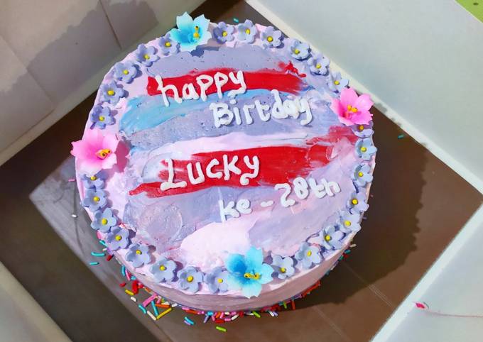 Korean birthday's cake / kue ulang tahun korea - cookandrecipe.com
