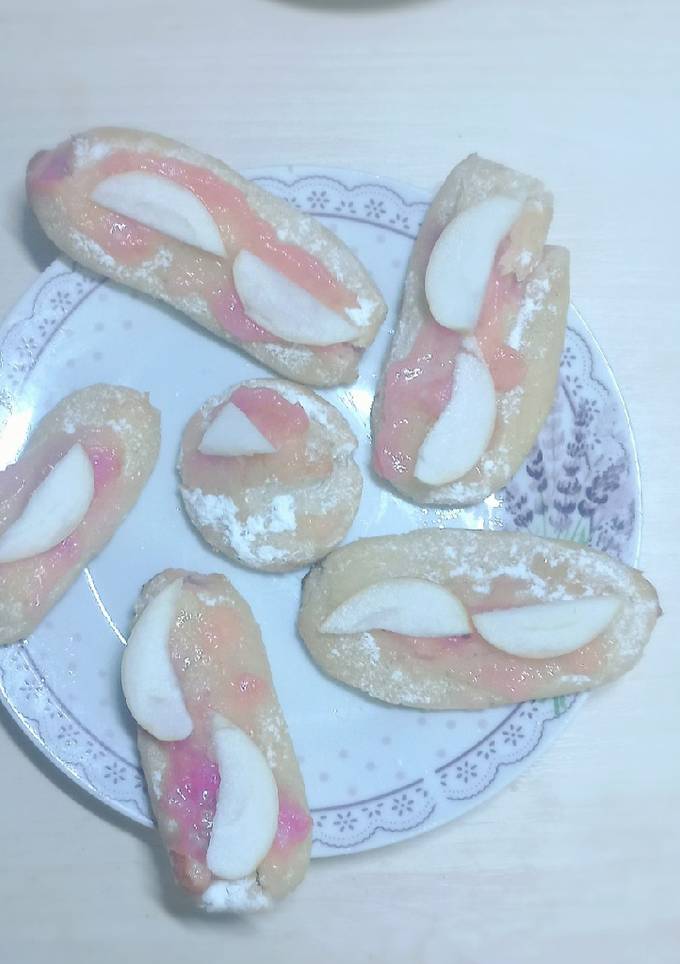 Еклери з яблучною начинкою
