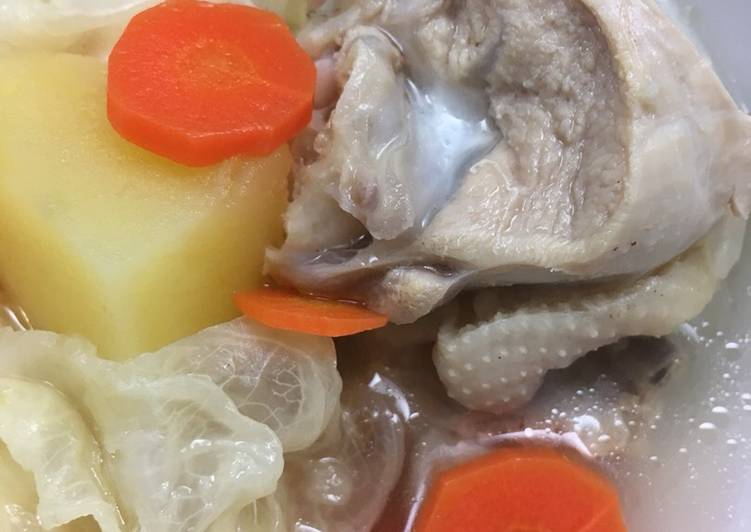 Cara Gampang memasak Sup Ayam Kol Wortel Kentang Anti Gagal