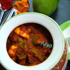 A picture of Spicy Raw Mango Pickle (Kachha Aam ka aachar).