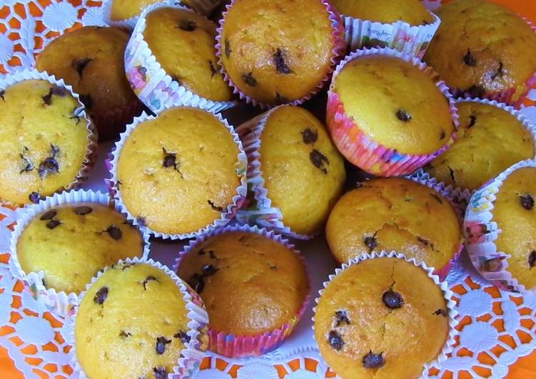 Steps to Make Speedy Whole Orange Muffins with Chocolate Chips