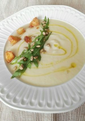 Una foto de Crema de repollo con creme fraiche