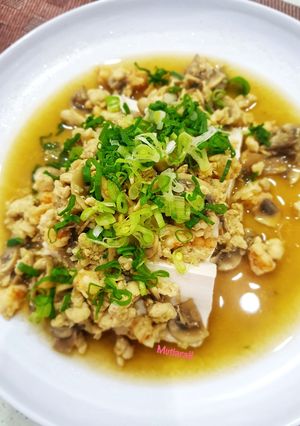 Foto resep Tahu Siram Ayam Udang Jamur