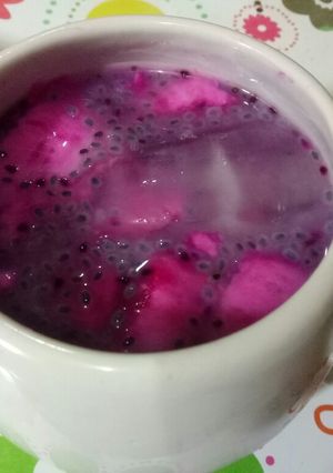 Foto resep Es buah naga selasih
