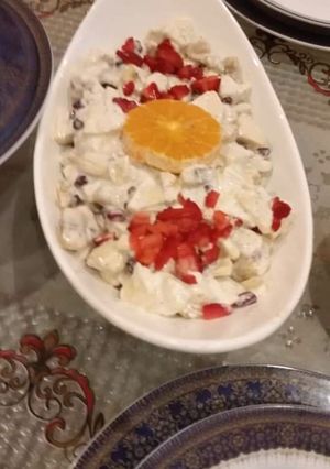 A picture of Creamy fruit salad.