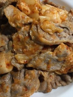 泡菜炒梅花豬 的食譜成品照片
