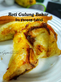 Foto resep Roti Gulung Bakar Isi Pisang Coklat