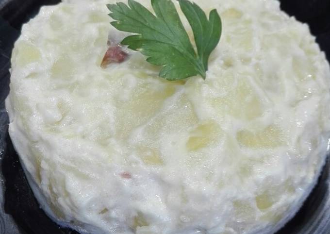 Foto principal de Timbal de patata con crema de soja al microondas