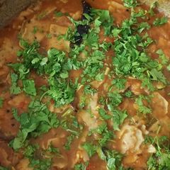 A picture of Papad ki sabzi.