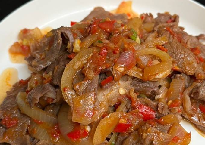 Resep Oseng Mercon Beef Slice Oleh Anisa Fitriyah Cookpad