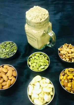 A picture of Protein Rich Tasty, Healthy Instant Nuts Mix Powder for Kids and Adults.