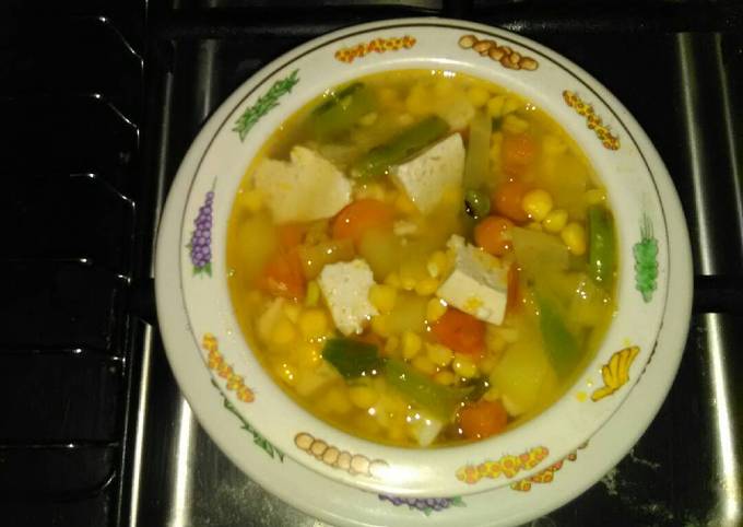 Resep Sayur Sop Tahu Jagung (Praktis Tanpa Garam), Lezat
