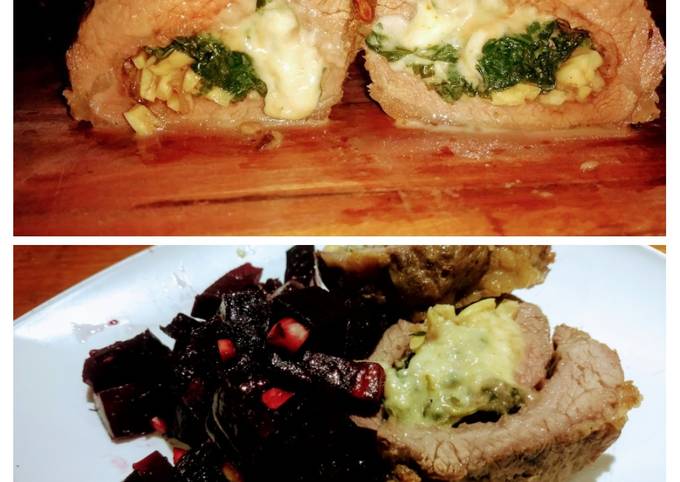 Colita De Cuadril Rellena Con Ensalada De Remolacha Y Ajo Receta De 