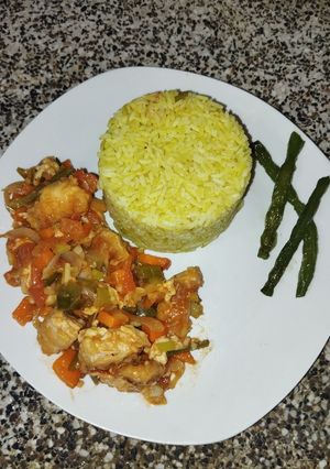 Una foto de Salteado de pollo con verduras ⚡
