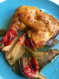 Pollo de corral asado, a la mandarina 🍊