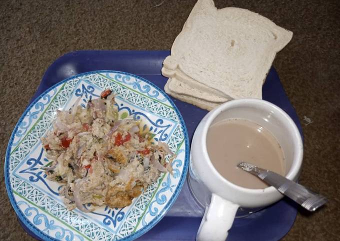 Step-by-Step Guide to Prepare Homemade Simple bread egg and tea