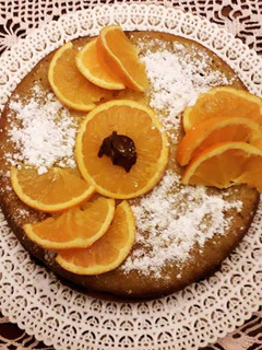 Una foto de Bizcocho de zanahoria y naranja