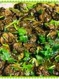Mutton kidneys with gravy