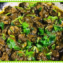 A picture of Mutton kidneys with gravy.