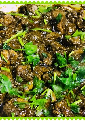 A picture of Mutton kidneys with gravy.