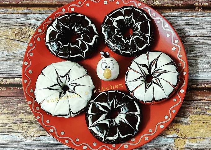 Resep Spider-web Glazed Donuts 🍩, Bisa Manjain Lidah
