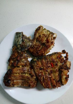 Hình của món Cá lóc phi lê chiên sả.