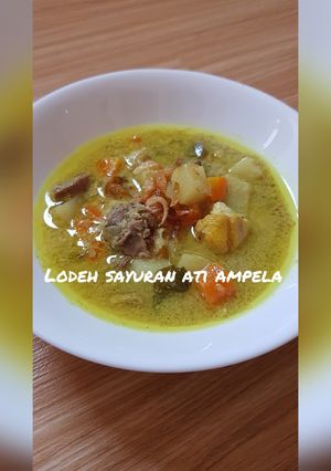 Foto resep 1. Lodeh sayuran ati ampela