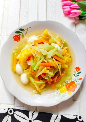Foto resep Tumis Labu Siam Jagung Telur Puyuh