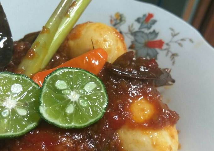 Standar Resep termudah bikin Telur balado pedas manis yang enak