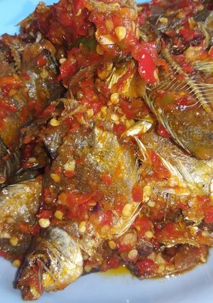 Foto resep Ikan asin sambal merah