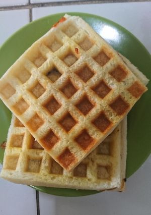 Foto resep Pizza waffle roti tawar