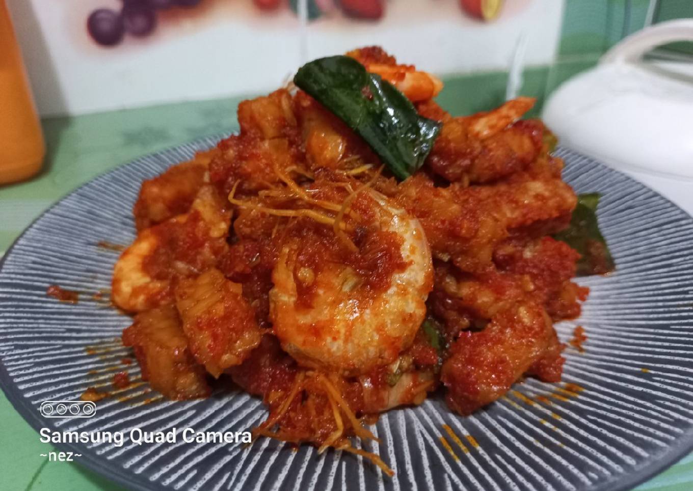 Sambal udang tempe