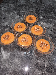 عکسی از دستور پودینگ با سس خرمالو