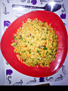 A picture of Chinese fried rice.