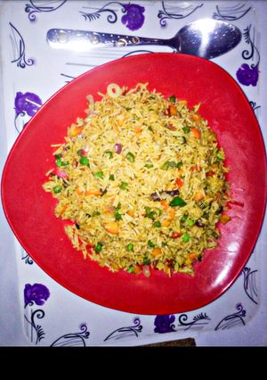 A picture of Chinese fried rice.