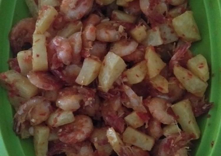 Resep Udang kentang di balado, Lezat Sekali