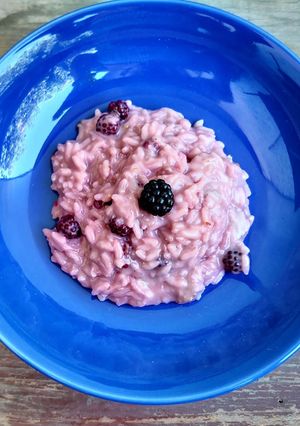 Foto di Risotto con more selvatiche e gorgonzola