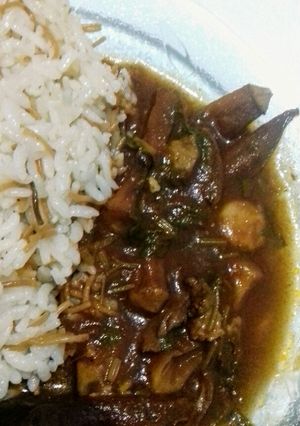 صورة لوصفة بامية ورز