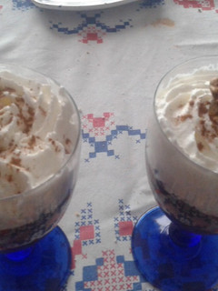 Una foto de Mousses de chocolate negro