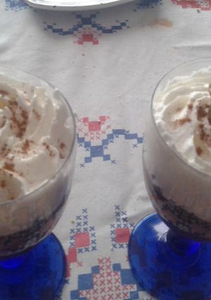 Una foto de Mousses de chocolate negro