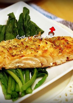 30分鐘的美味 - 迷迭香料烤鮭魚片 的食譜成品照片