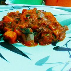 A picture of Paneer butter masala.