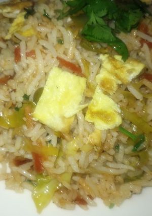 A picture of Egg fried rice.