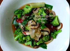 Foto resep Brokoli Cah Jamur Portobello