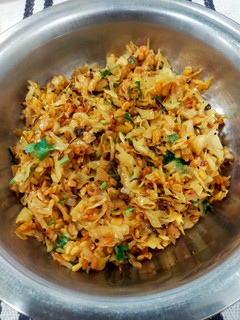 A picture of Cabbage – Moong dal Subzi.